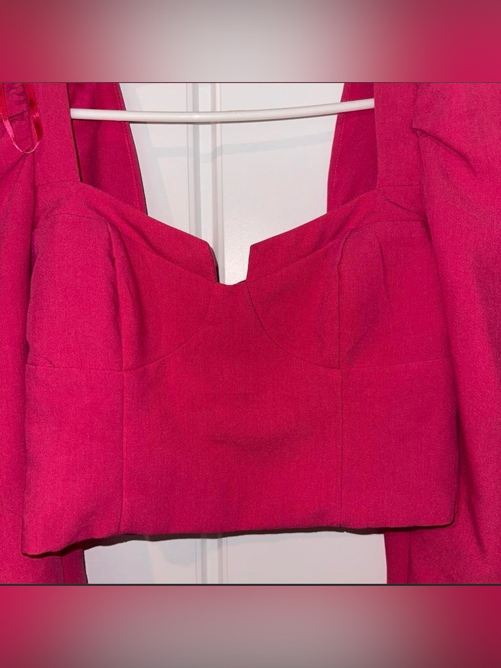Fuchsia Structured Bustier Crop Top